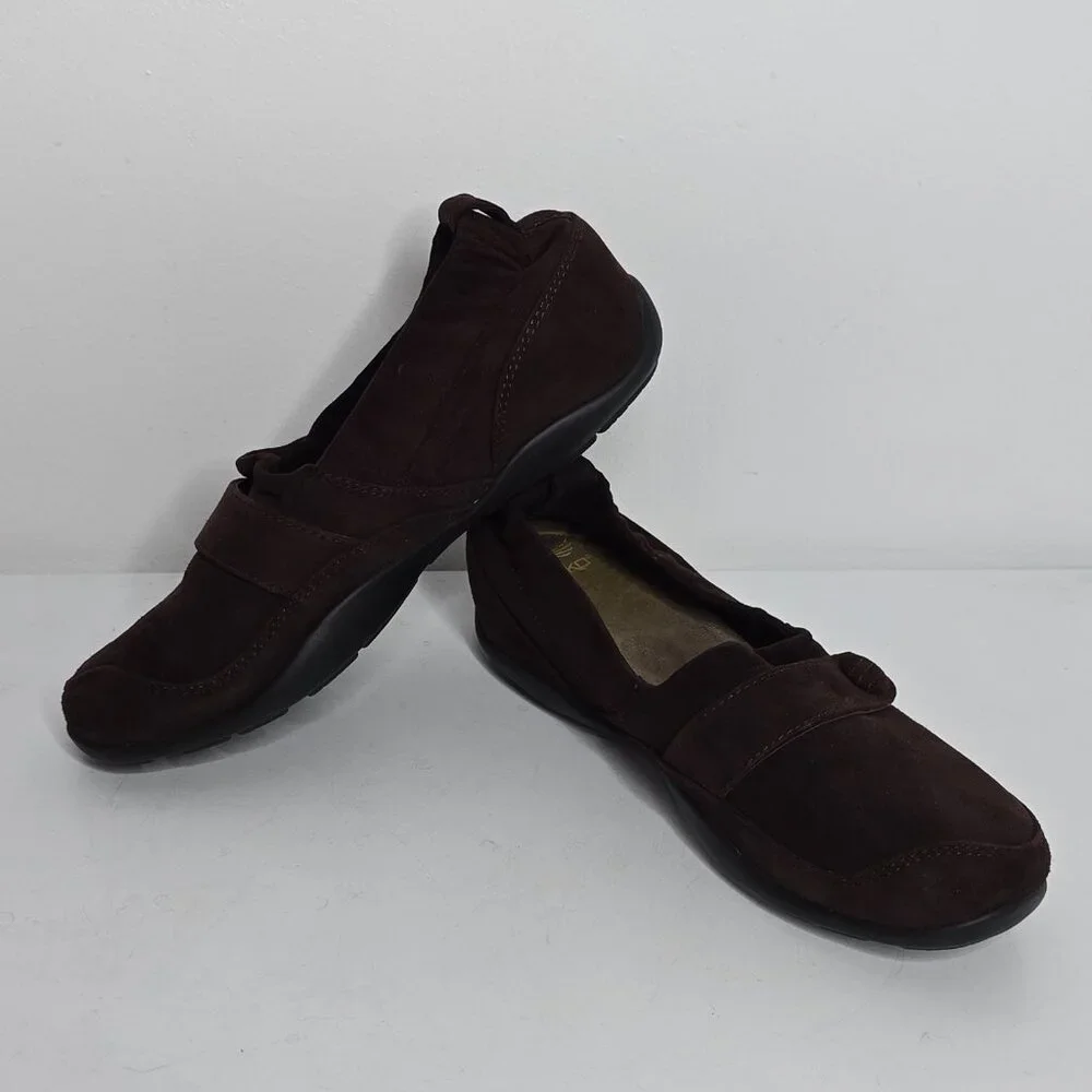 DANSKO Carol Chocolate Brown Suede Slip On Loafer‎ Shoes Size 9 EU 39 Womens